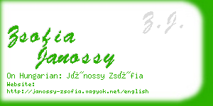 zsofia janossy business card